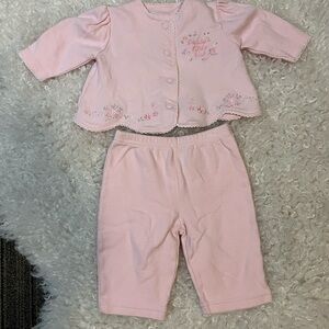 Pink Floral 2 Piece Set 3m